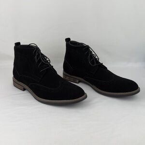 Bruno Marc Urban-02 Black Suede Wingtip Chukka Boots Sz 11 NWOB